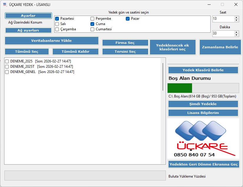 ÜçkareBackup ekran görüntüsü 2